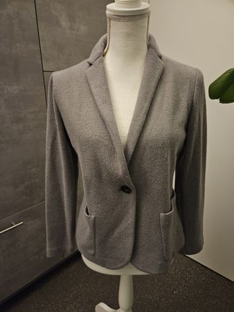 Fabiana Filippi Blazer Merinowolle Seide cashmere Grau 