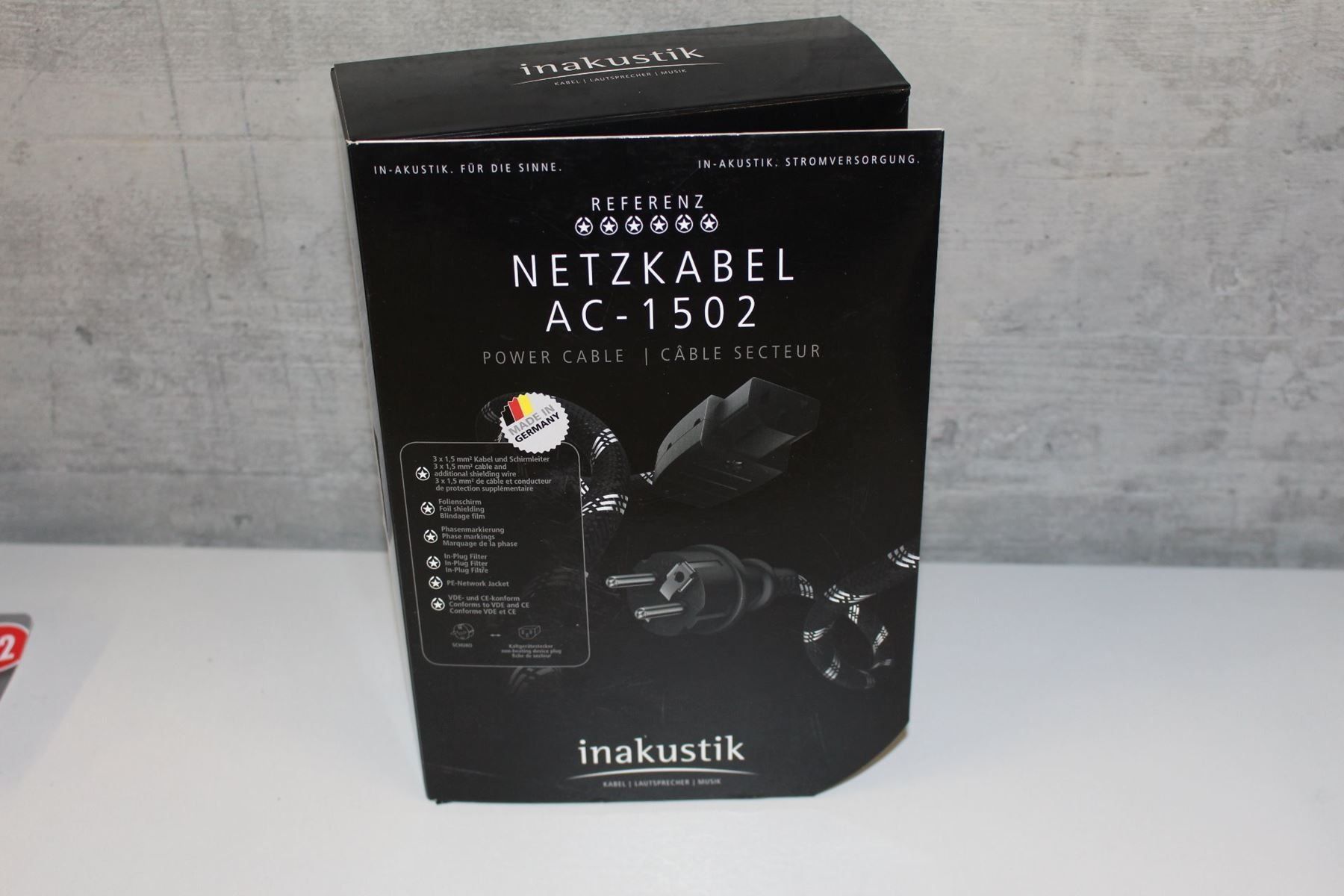 Inakustik Cavi: INAKUSTIK-REFERENZ-NETZKABEL AC -1502 3m – Nuovo e nell'imballaggio originale da Luzern venduto da wnif