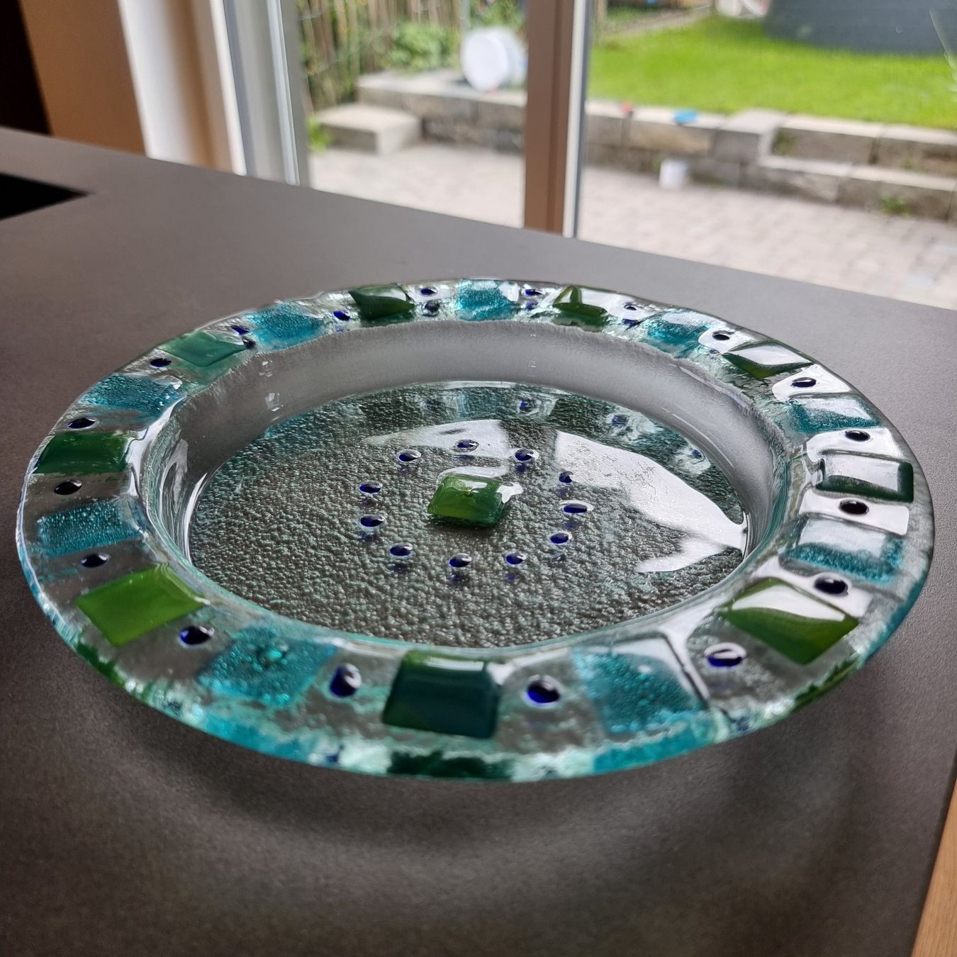 Piatti: Handgemachter glas teller deko, dessert – Usato da Gammen venduto da home_brocki 1