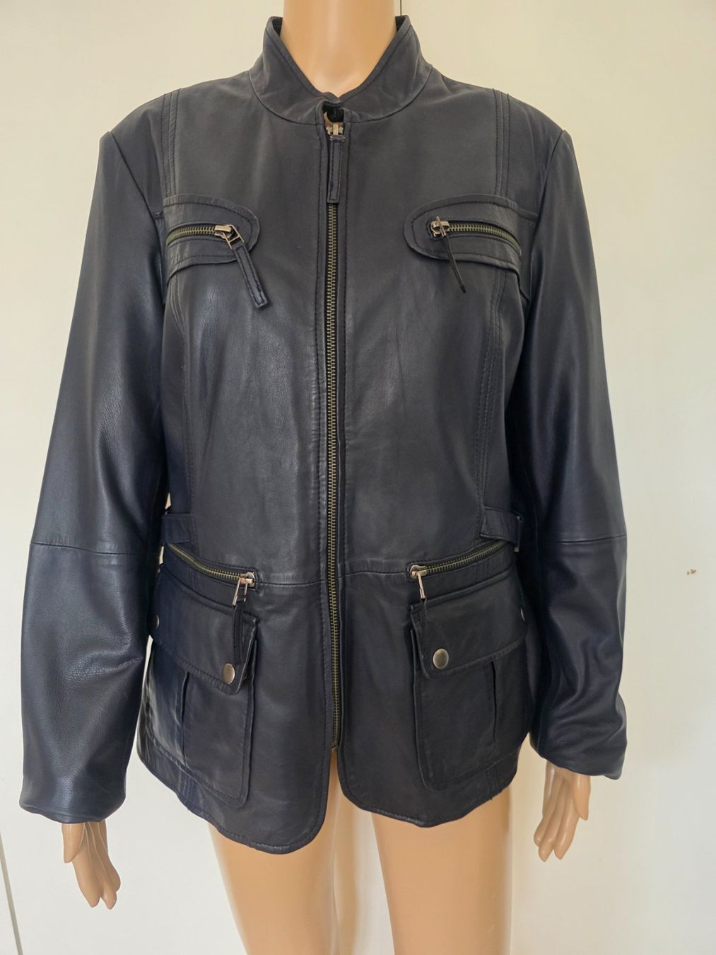 Heine Jacken: Neue Heine Lederjacke, Gr. 42, Dunkelblau – Neu und originalverpackt aus Biberist von charobaum 3