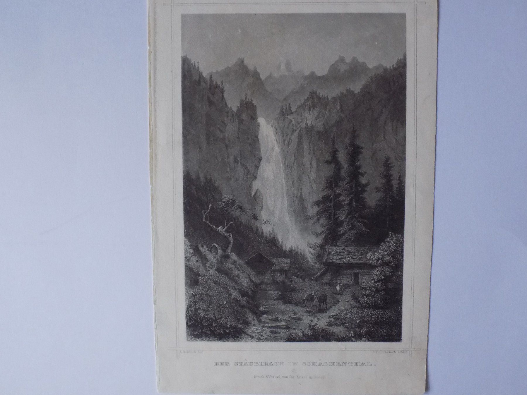 Gravures: Staubibach im Schächental Rohbock – D'occasion à Risch par Antikfee