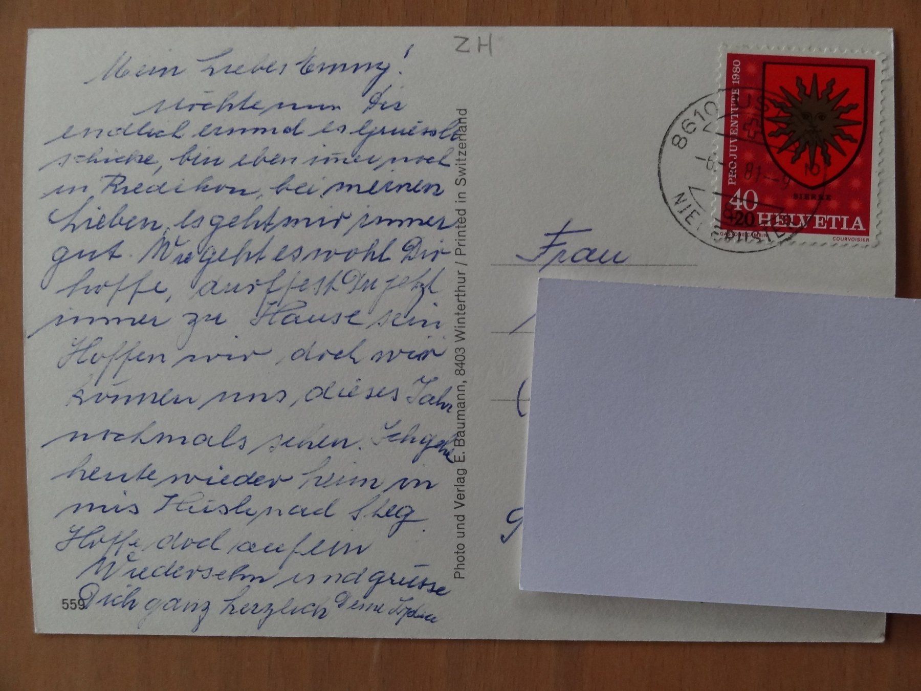 Cartoline postali: Greifensee - ZH 1981 – Usato da St Léonard venduto da Riglin 1