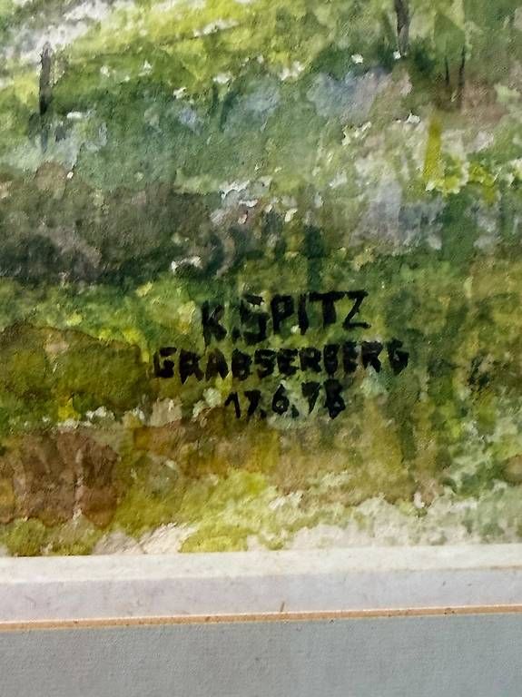 Gemälde: Aquarellgemälde von R.Spitz 1978 – Gebraucht aus Freienbach von Helmiti 2