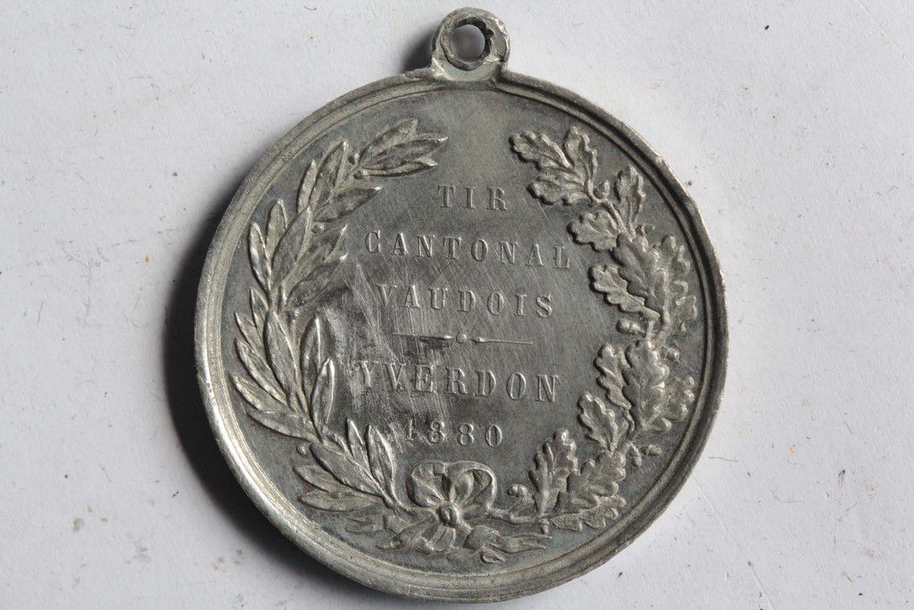 Medaglie: Médaille Tir cantonal Yverdon 1880 – Usato da Vandoeuvres venduto da Dom-Tom 1
