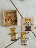 Holzpuzzle Bären Familie zum Anziehen