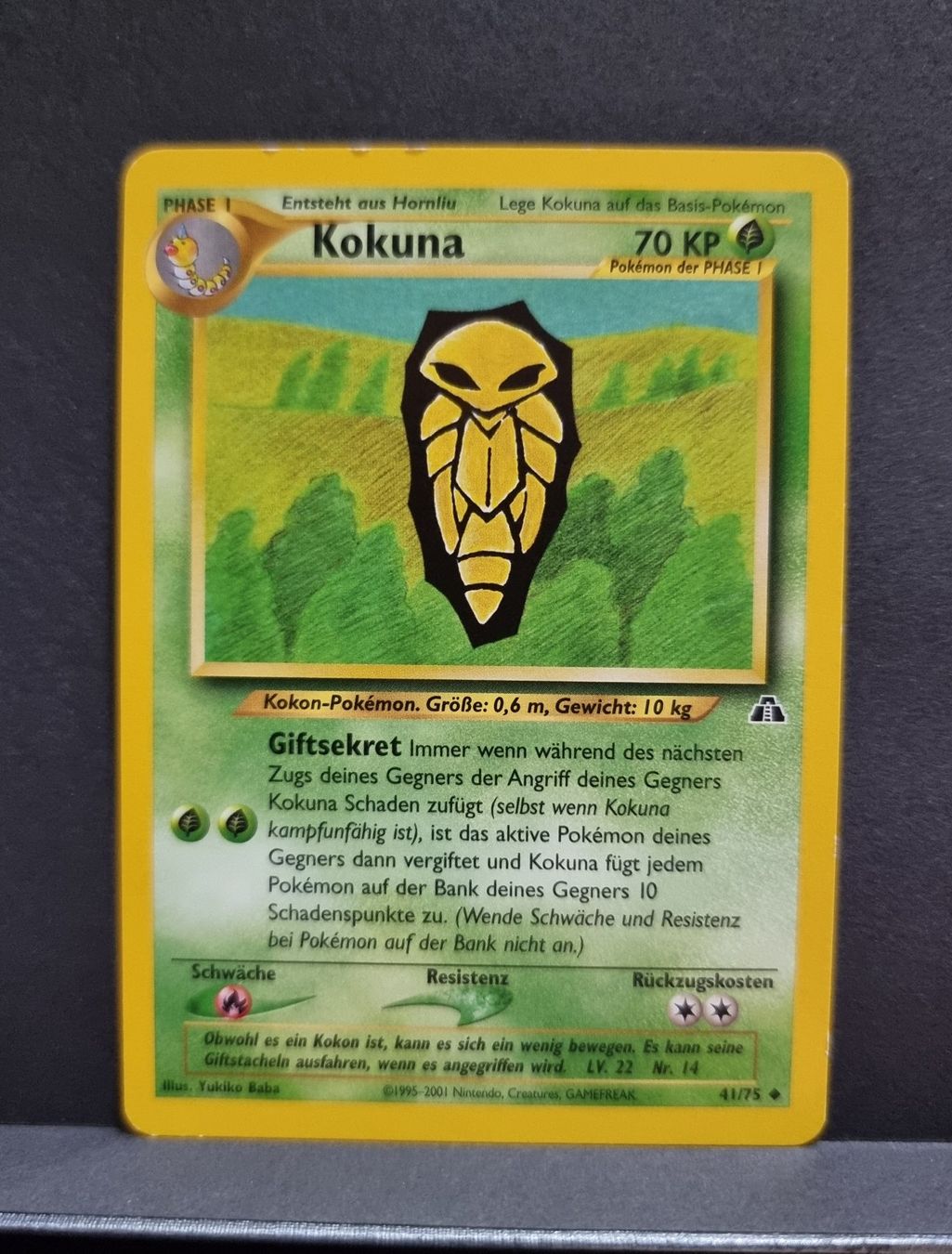 Pokémon Carte collezionabili: Pokémon Neo Discovery / Entdeckung - Kokuna - 41/75 – Nuovo (secondo la descrizione) da Roggwil BE venduto da S_Cards