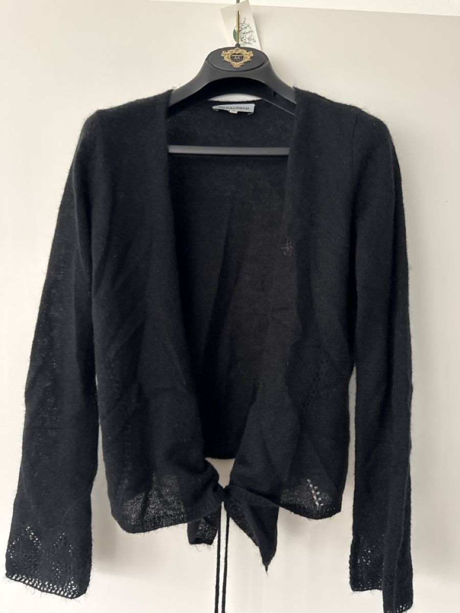 Maglioni & Felpe: Donaldson Black Cardigan Tie Front Size M - Fall Essential – Usato da Pully venduto da gigiboom