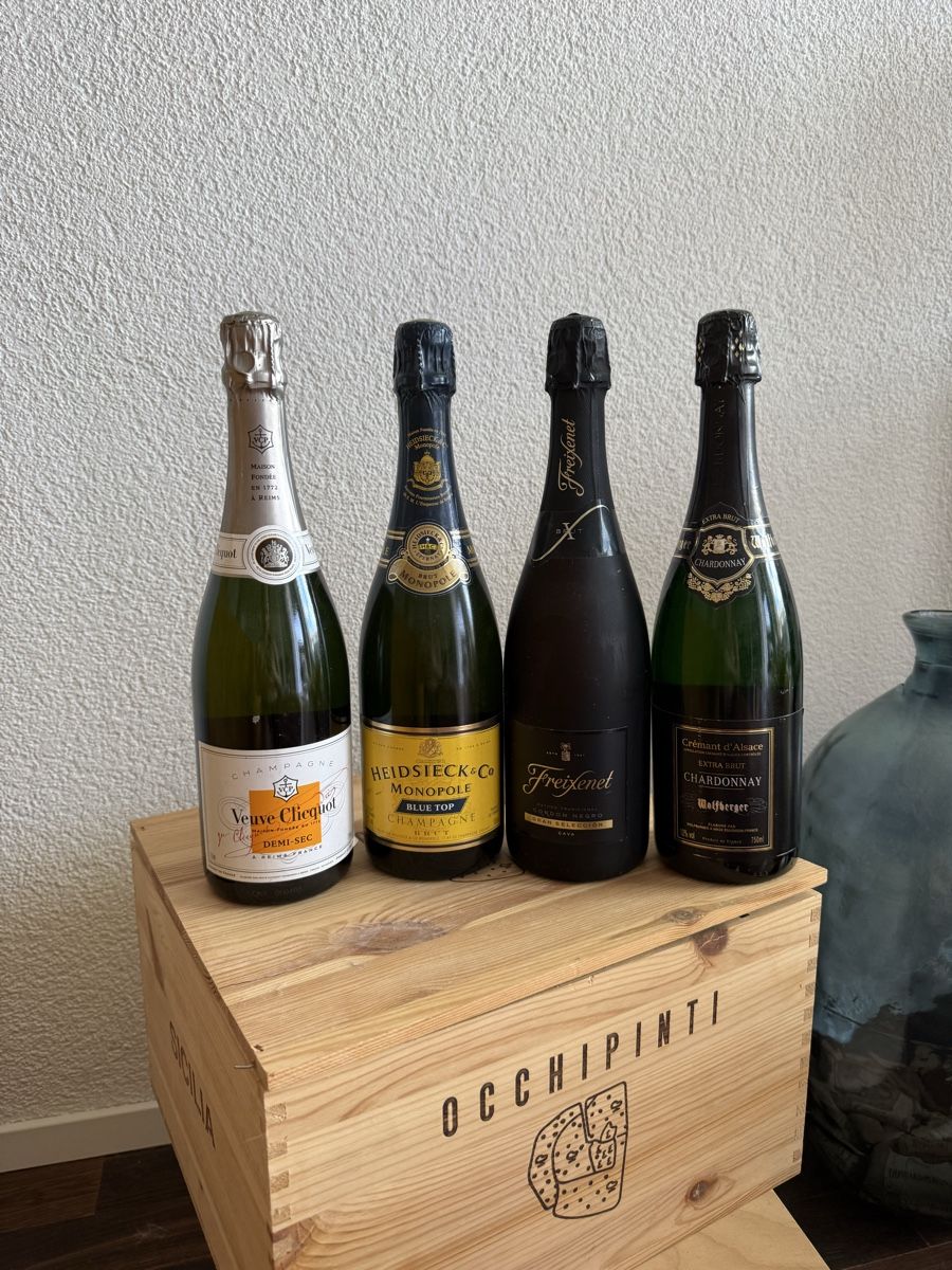 Vino: 4 Flaschen Schaumwein / Champagner / Sekt – Nuovo (secondo la descrizione) da Olten venduto da ale_nb2x