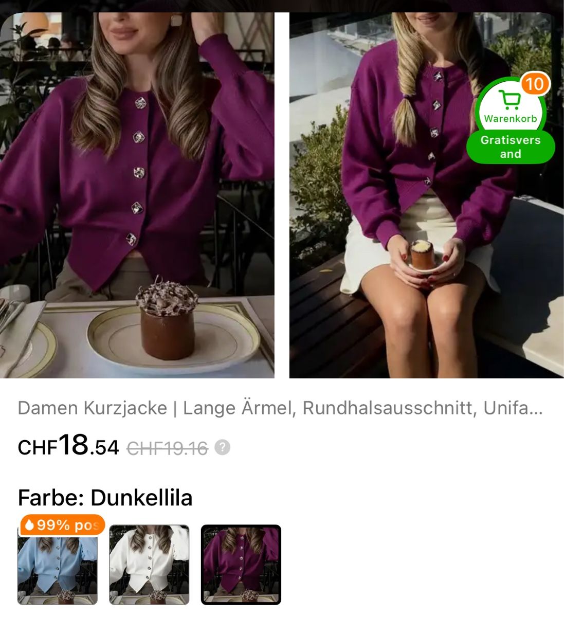 Maglioni & Felpe: Dunkellila Strickjacke, Gr. L – Nuovo (secondo la descrizione) da Sursee venduto da Alyel 3