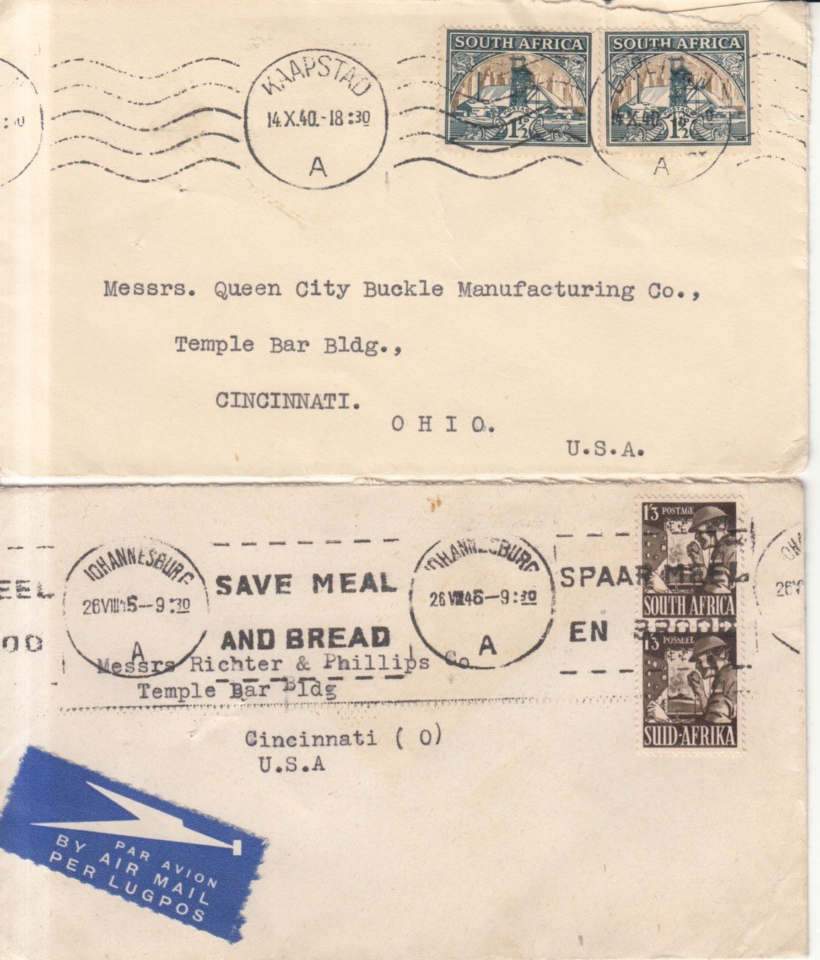 Tutti i francobolli: Südafrika - Ohio 1940/45 – Usato da Bürglen TG venduto da StampGraf