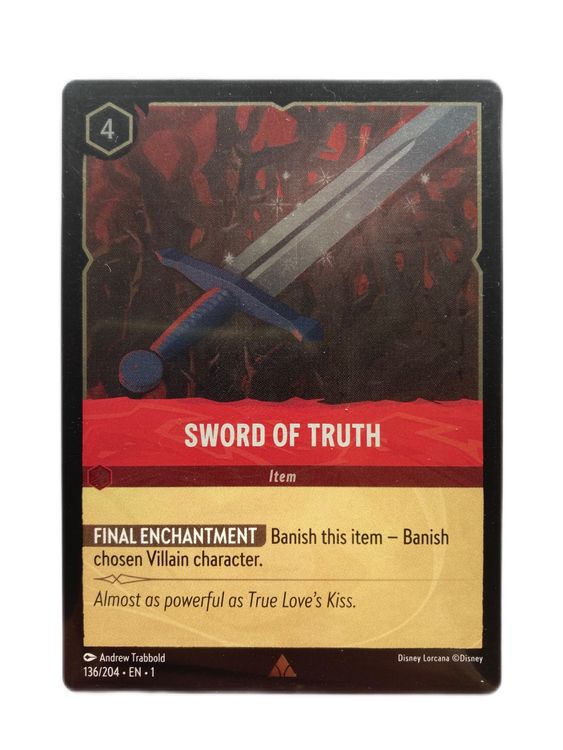 Lorcana Disney Sword Of Truth 136/204 EN RARE FOIL | Kaufen Auf Ricardo