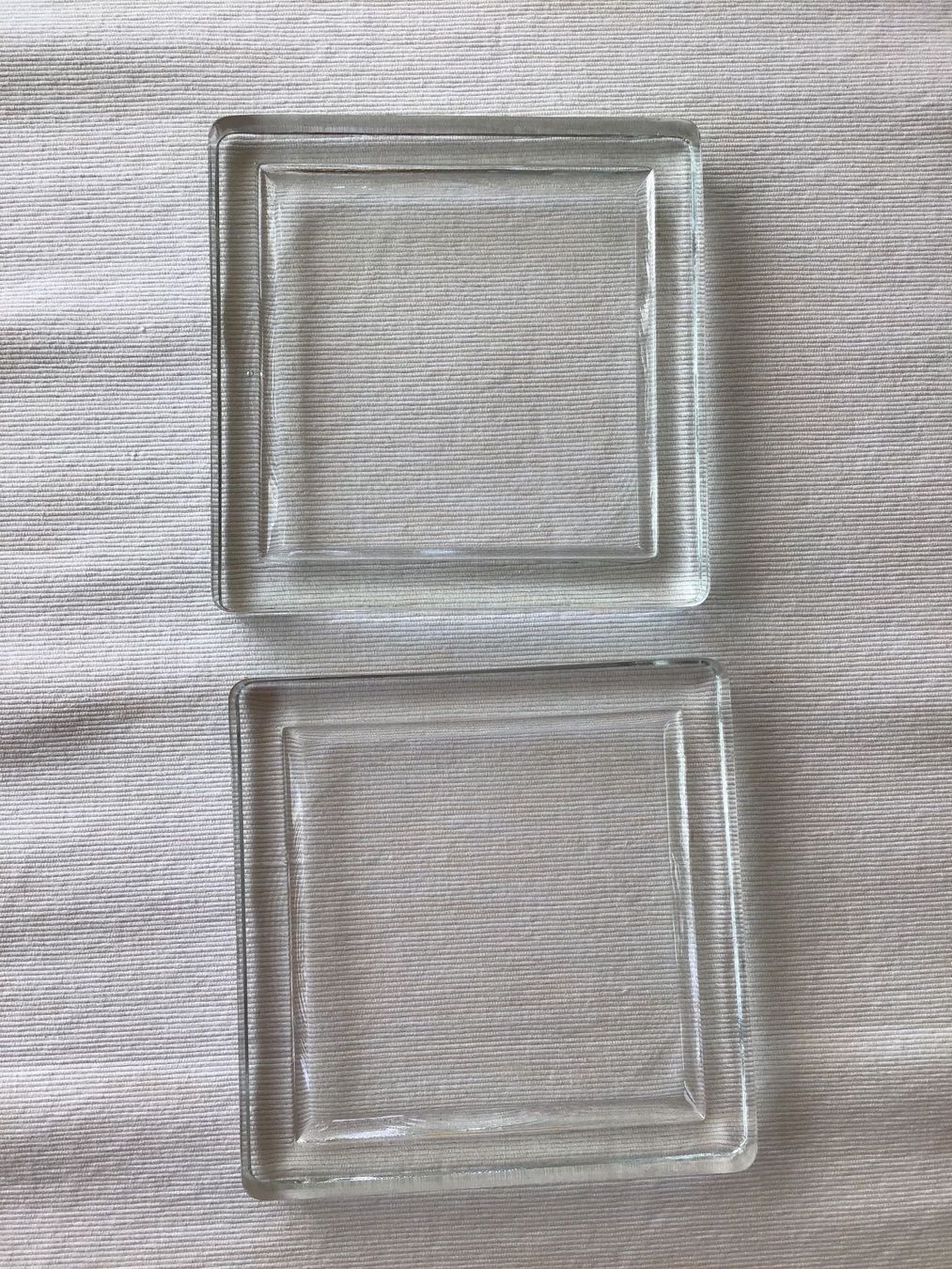 Gläser: Kerzenuntersetzer Glas quadratisch – Gebraucht aus Frenkendorf von silasho