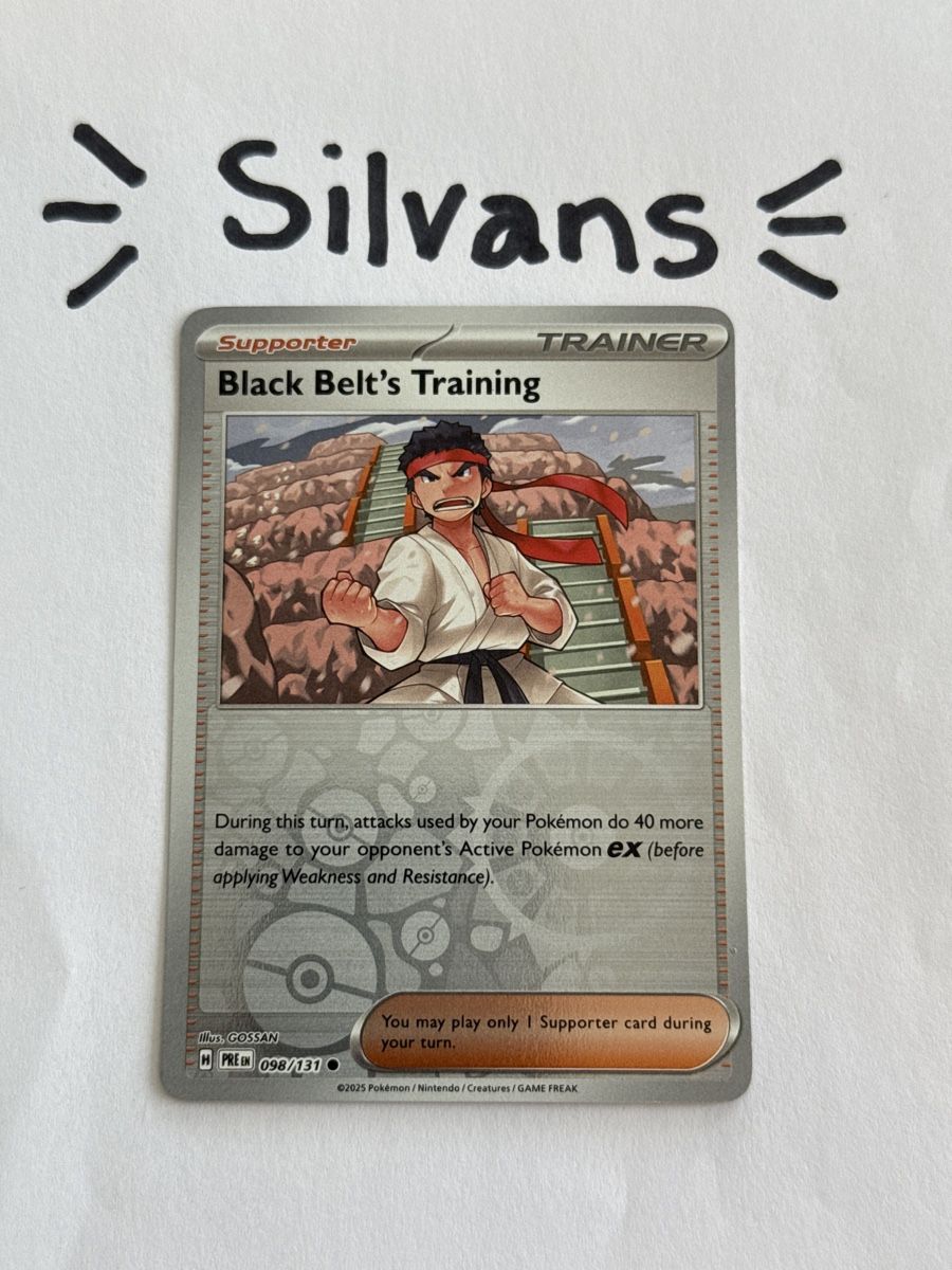 Pokémon Carte collezionabili: Black Belt‘s Training Reverse Holo Prismatic Evolutions EN – Nuovo (secondo la descrizione) da Wil SG venduto da Silvans