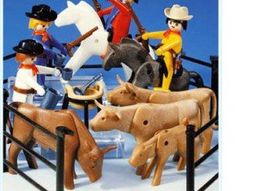 Playmobil 3484 Cowboys mit Rinder von 1980