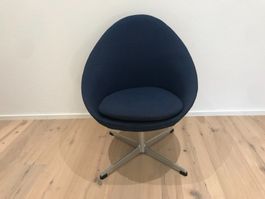 Design Drehstuhl in Blau 60er