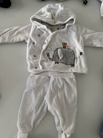 Set Hose Jacke weiss 62