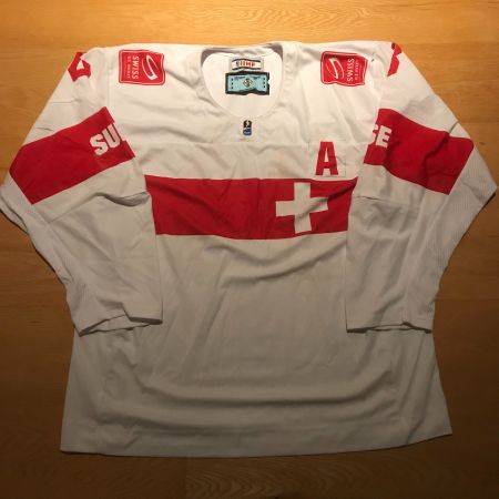 SUI WJC-18 2018 Keijo Weibel game worn