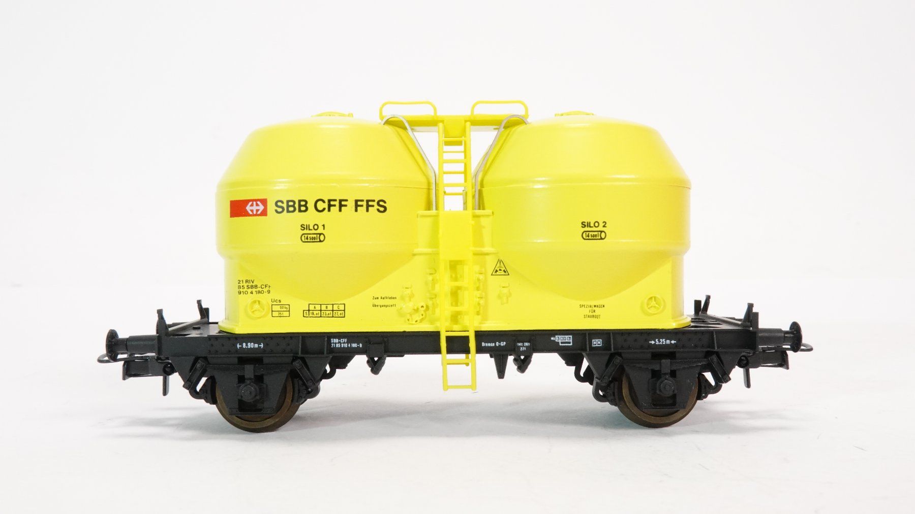 Lima Modellini di ferrovie: e55 Lima SBB UCS Silowagen gelb – Usato da Thun venduto da evinka_gmbh 1
