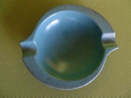 Vintage türkis Keramik Aschenbecher Bauhaus Art Deco