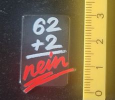 Pin "62+2 nein"
