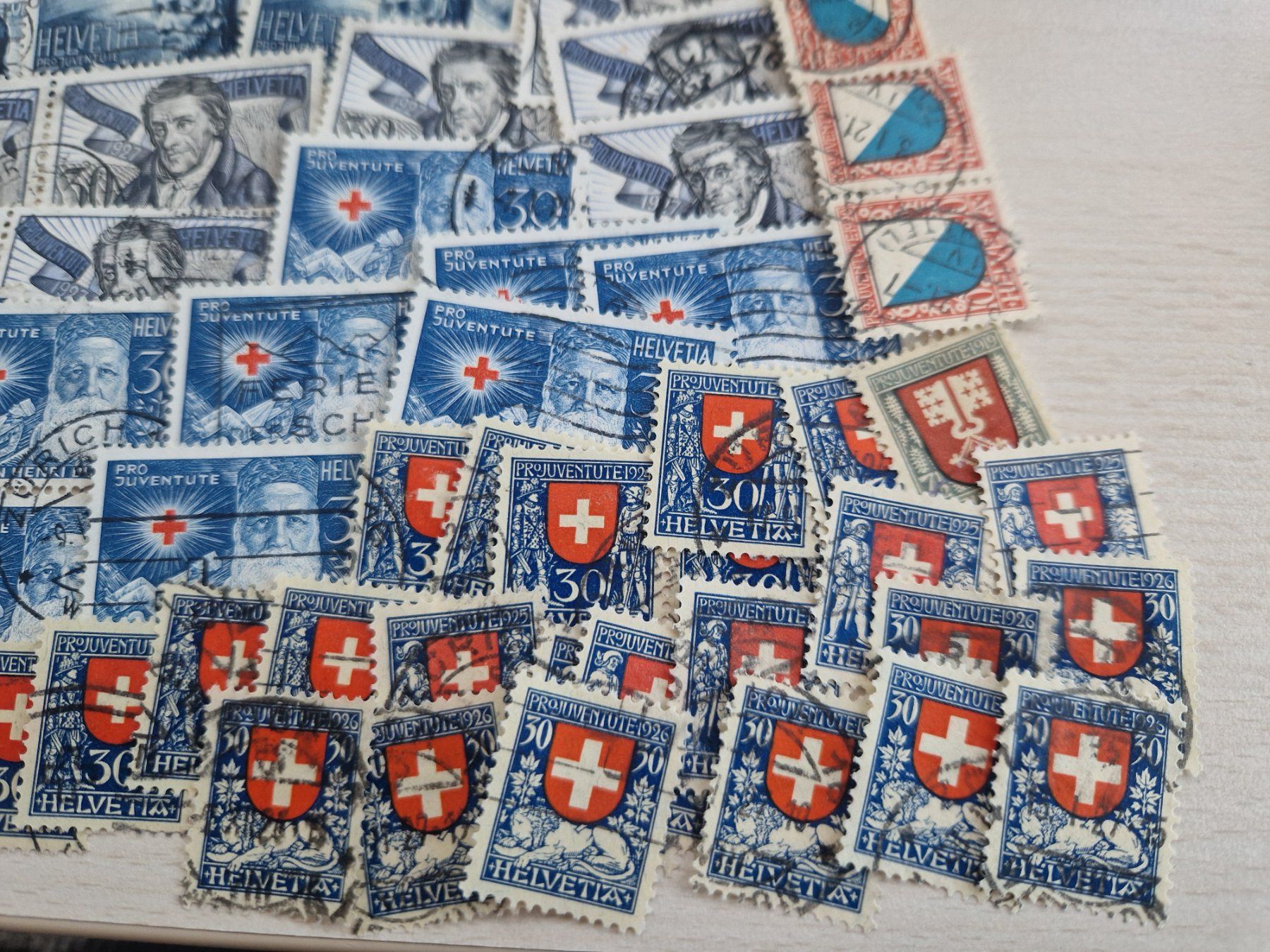 Alle Briefmarken: PJ Werte Kat über 1000.-, ab 1.- – Gebraucht aus Burgdorf von Glossy01 8