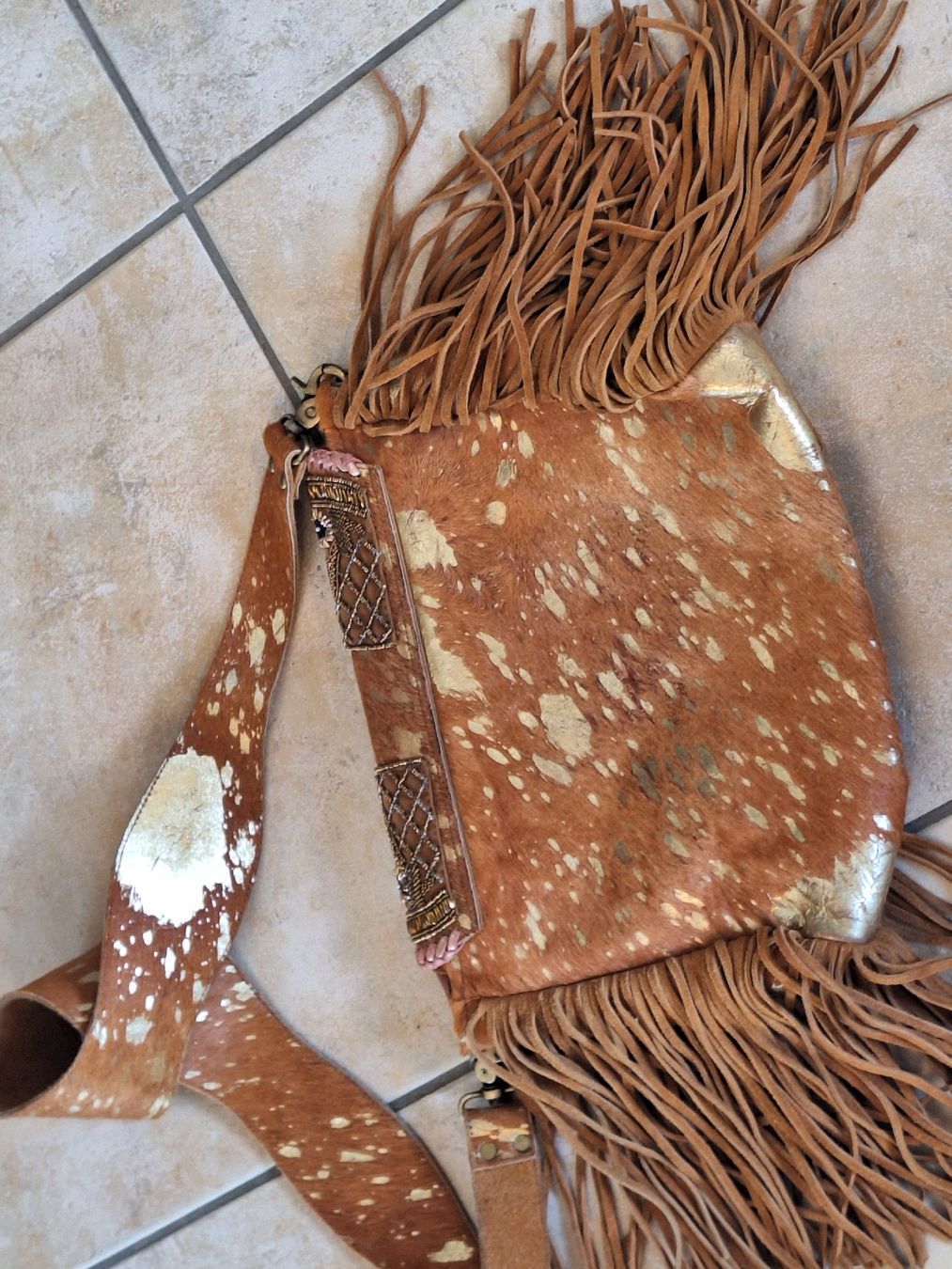 Borse da donna: Ledertasche Handmade,Pajetten,Vergoldung – Nuovo (secondo la descrizione) da Rheinfelden venduto da Cleopatra2000 4
