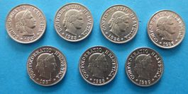 Münzen 5 Rappen 1932-1939