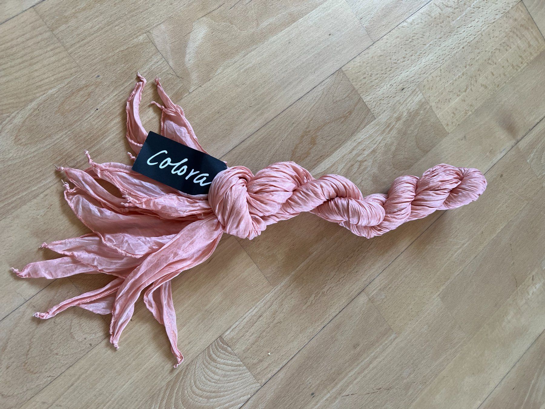 Colora Foulard & Sciarpe: Colora Schal, 100% Seide, Lachs, NEU – Nuovo e nell'imballaggio originale da Worb venduto da farben20zauber 3