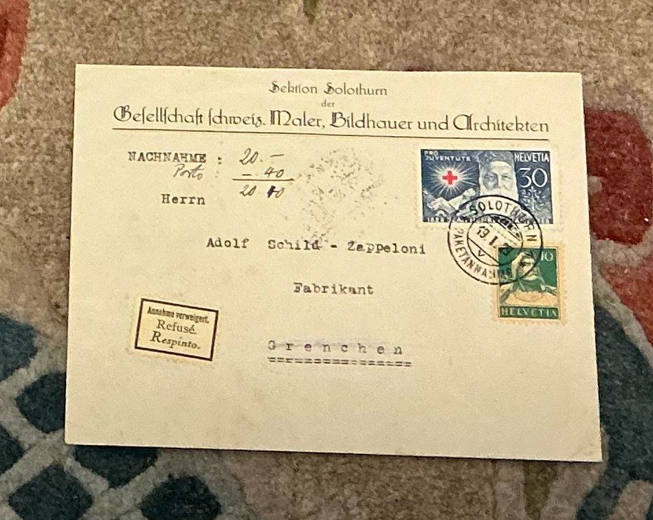Alle Briefmarken: 1 Pro Juventute  1929 Grenchen – Gebraucht aus Koblenz von Markenhimmel