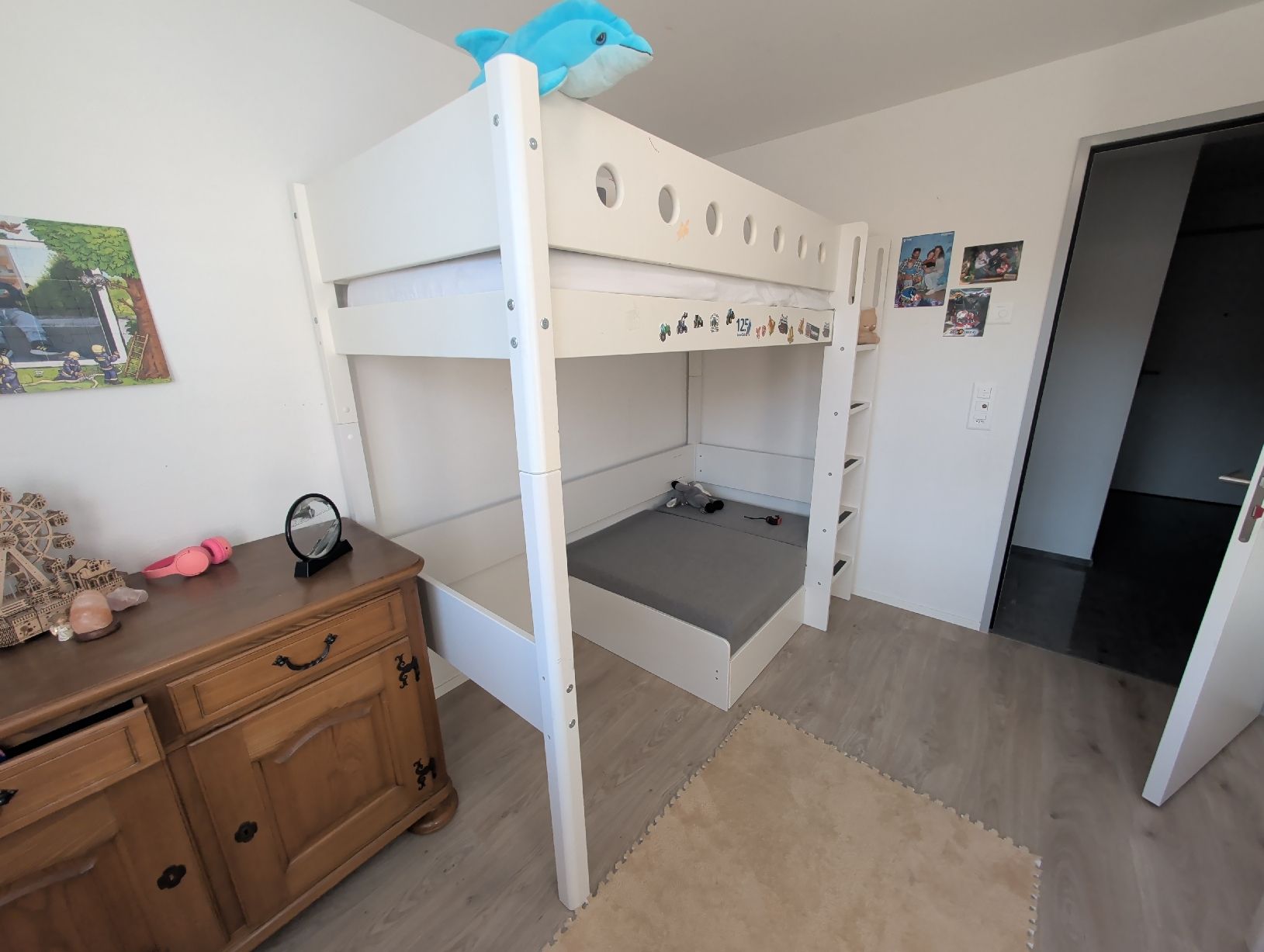 Betten: Flexa-Hochbett weiss 90 x 200 – Gebraucht aus Immensee von Janosch1988