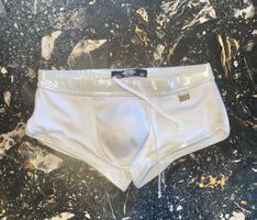 ES Collection - Slip de bain blanc nacré, taille S, neuf!