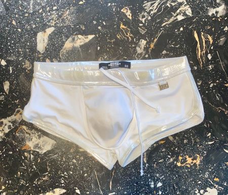 ES Collection - Slip de bain blanc nacré, taille S, neuf!