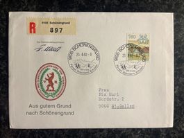 Brief aus Schönengrund Ausgabetag mit Ortsstempel