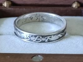 Rare bague  vintage suedoise en argent (1934)!