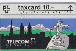 PTT Taxcard Telecom St. Gallen 10 Franken gebraucht