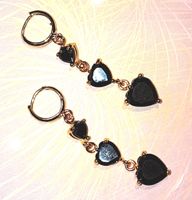 Design Ohrschmuck - Black Saphir CZ (JOS-0062)
