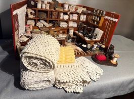 Diverse Häkelspitze Bänder-Konvolut, Vintage, zum Basteln
