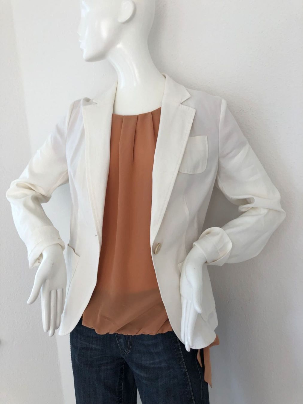 Marc Cain Giacche: Marc Cain Blazer Leinen Gr 42 N5 L – Nuovo (secondo la descrizione) da Volketswil venduto da praxis12 5