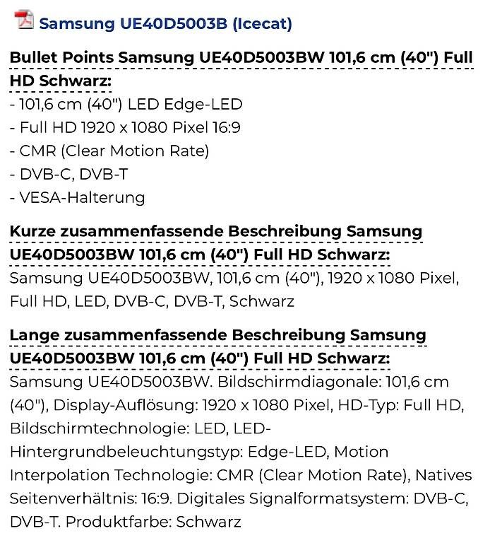 Televisori: Samsung Full HD – Usato da Amriswil venduto da luxi987 2