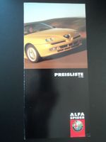 Prospekt Preisliste Alfa Romeo Spider 1998