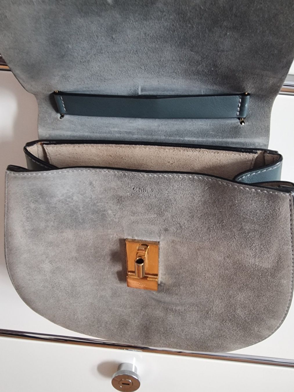 Chloé Borse da donna: Chloé - Drew Bag in Cloudy Blue – Usato da Zürich venduto da Nala2811 5