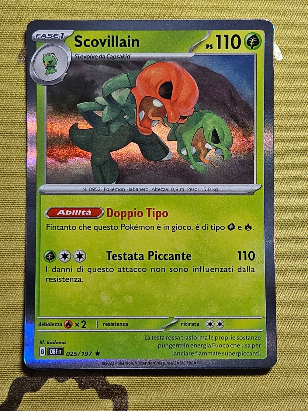 Pokémon Sammelbilder & Trading cards: Obsidian Flames - Scovillain 025/197 IT – Gebraucht aus Bellinzona von Pokemarco