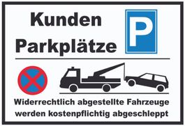 Blechschild-KUNDEN PARKPLÄTZE-PARKEN VERBOTEN