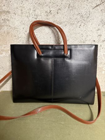 Daniela Moda Ledertasche Schwarz/Braun