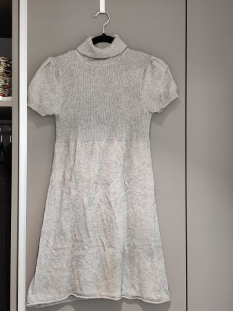Clockhouse kurzes Kleid/Top Grau, Rollkragen, Grösse L, C&A