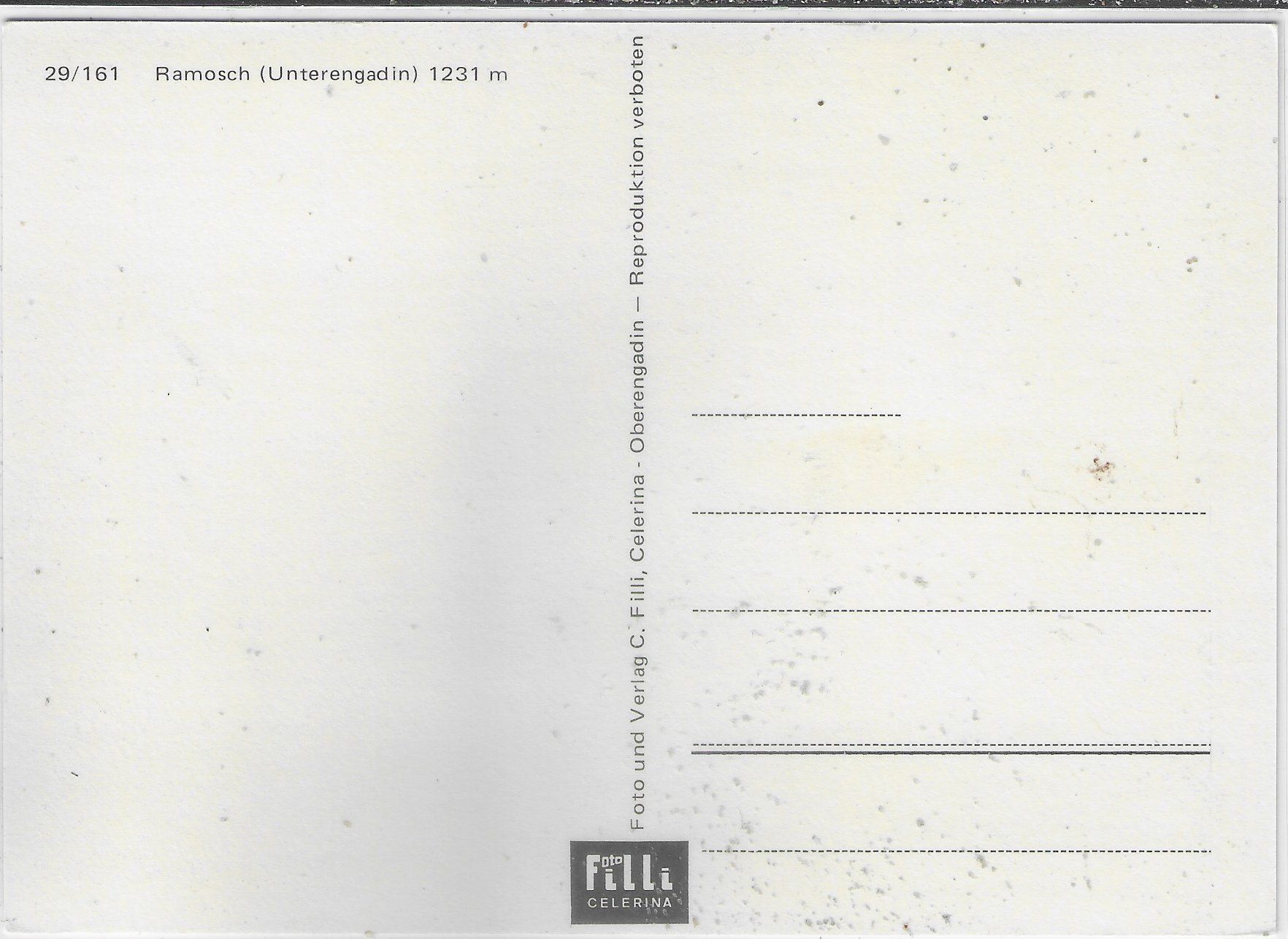 Cartoline postali: Ramosch - Generalansicht – Usato da Ettingen venduto da Kartenplanet 1