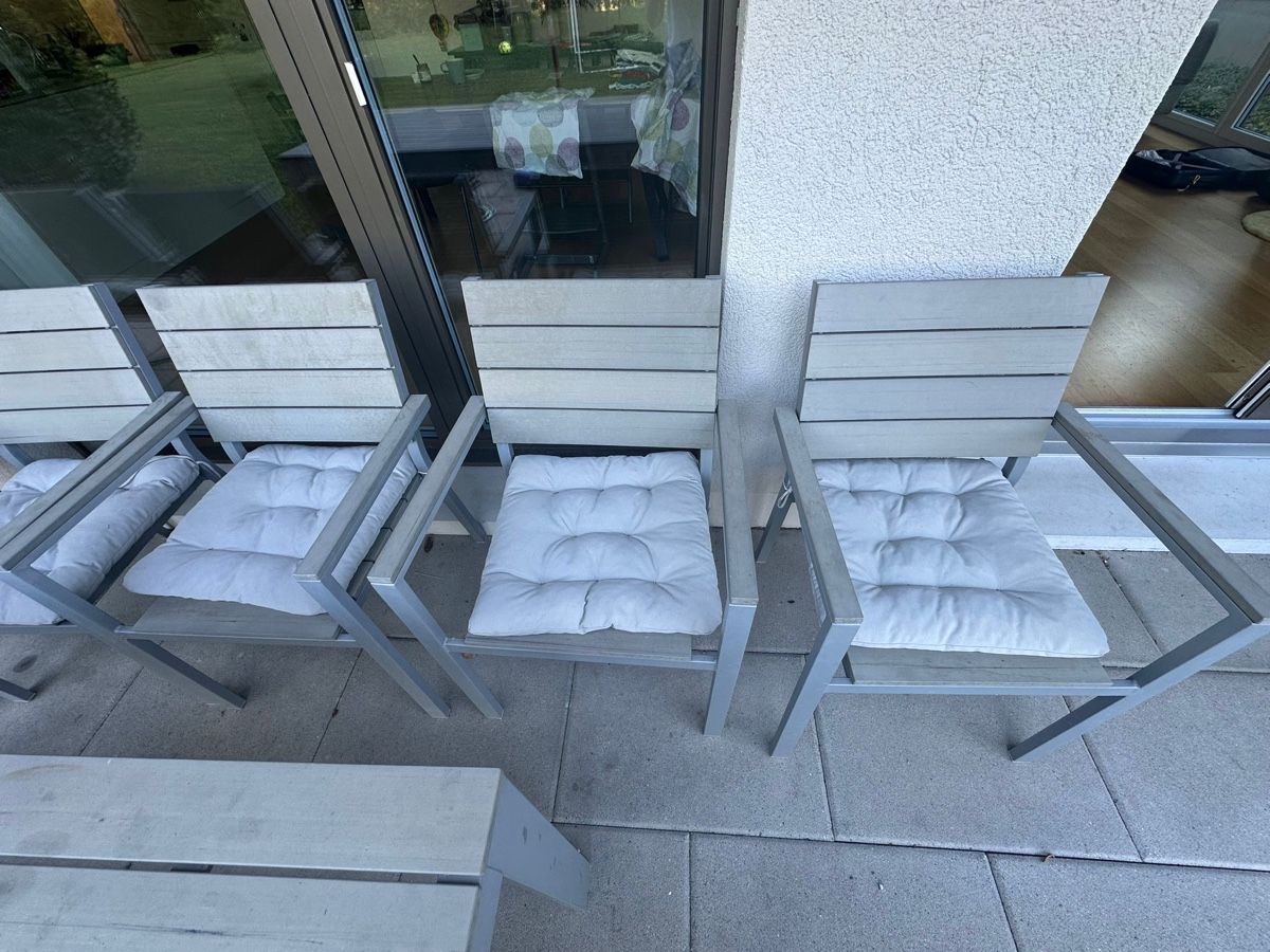 Tavoli: IKEA Gartentisch mit 6 Stühlen Outdoor Set grau – Usato da Küsnacht ZH venduto da rkaramanian 3