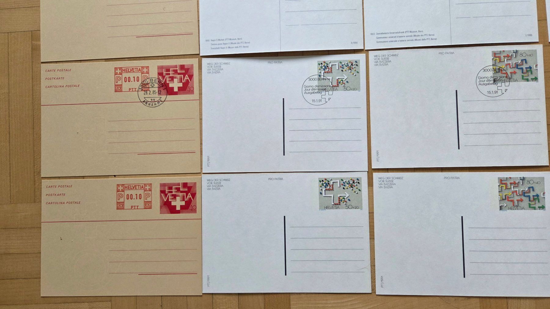 Alle Briefmarken: Diverse Postkarten Ganzsachen Schweiz – Gebraucht aus Muri b. Bern von Nydegg3 7