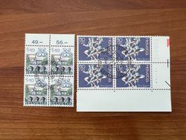 1986   CH Erstag gest.Viererblock mit Tab  (K210)