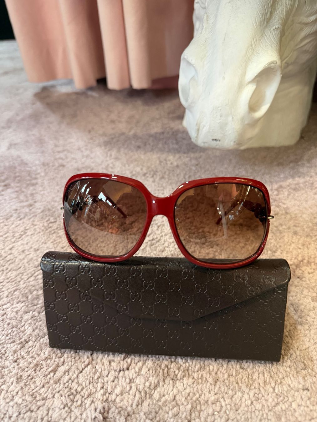 Gucci Occhiali & Lenti: Gucci Sonnenbrille rot – Usato da Zürich venduto da SecondhandZurich